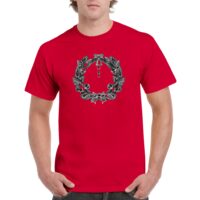 Red Unisex Wreath Tshirt